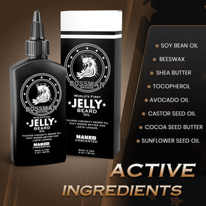Bossman Jelly Naked Scent Beard Oil (White) 120ml