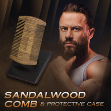 Load image into Gallery viewer, Bossman Pocket Sandalwood Beard and Moustache Comb