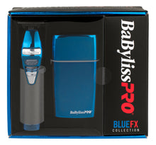 Load image into Gallery viewer, BaBylissPRO Duo Blue Chrome Double Foil Shaver and Outliner Trimmer