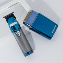 Load image into Gallery viewer, BaBylissPRO Duo Blue Chrome Double Foil Shaver and Outliner Trimmer