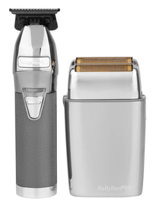 BaBylissPRO Duo Silver Double Foil Shaver and Outliner Trimmer