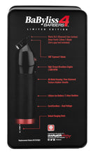 Load image into Gallery viewer, BaBylissPRO BlackRedFX Skeleton Lithium Hair Trimmer