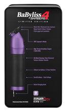 Load image into Gallery viewer, BaBylissPRO PurpleFX Skeleton Lithium Hair Trimmer