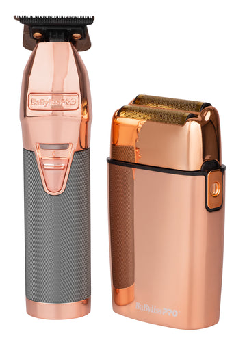 BaBylissPRO Duo Rose Gold Double Foil Shaver and Outliner Trimmer