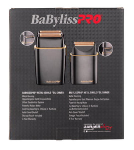 BaBylissPRO Duo Single & Double Foil Shavers - Gunmetal