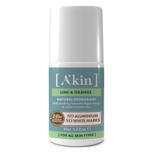 Load image into Gallery viewer, A&#39;kin Lime &amp; Orange Roll On Deodorant 65ml