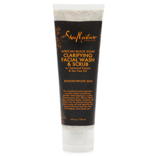 Load image into Gallery viewer, Shea Moisture African Black Soap Clarifying Facial Wash &amp; Scrub 118ml