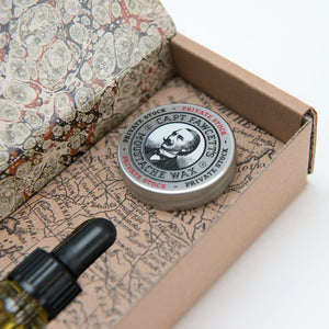 Captain Fawcett's Private Stock Beard Oil and Moustache Wax Gift Set