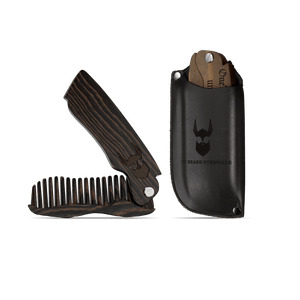 The Beard Struggle Model Viking Comb + Holster