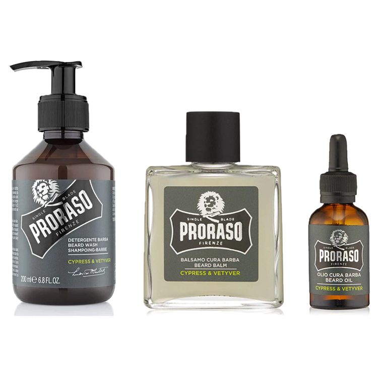 Proraso Cypress & Vetyver Beard Bundle