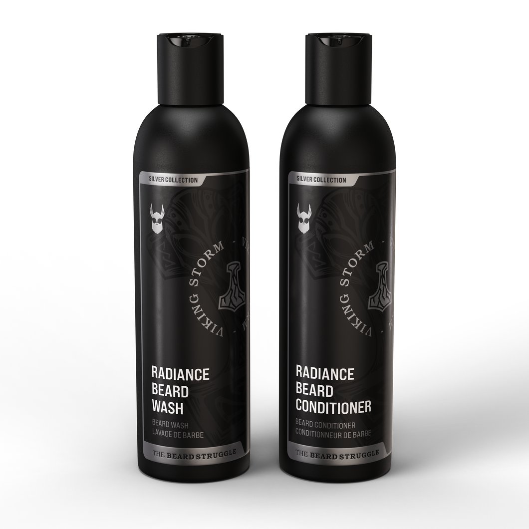 The Beard Struggle Radiance Beard Bundle Silver Collection