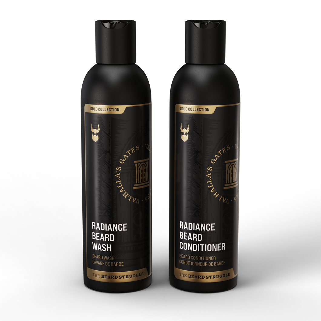 The Beard Struggle Radiance Beard Bundle Gold Collection