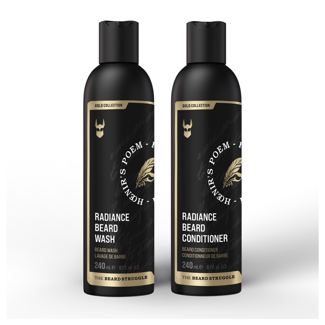 The Beard Struggle Radiance Beard Bundle Gold Collection