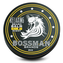 Load image into Gallery viewer, Bossman Relaxing Beard Balm - Gold Scent 57g