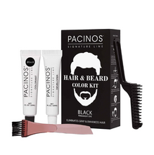 Load image into Gallery viewer, Pacinos Hair &amp; Beard Colour Kit - Black