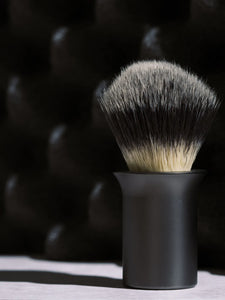 Supply Silvertip Synthetic Shave Brush - Matte Black