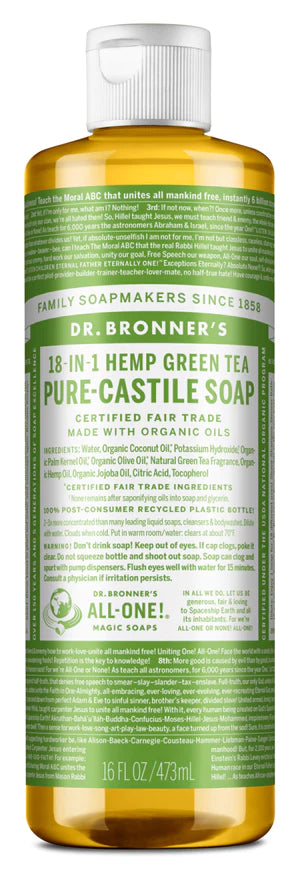Dr. Bronner's Pure-Castile Soap Liquid Green Tea 473ml