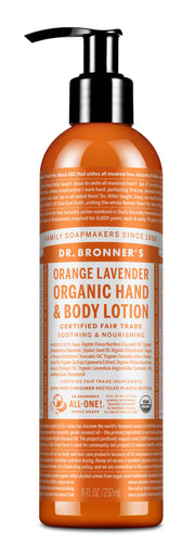 Dr. Bronner's Organic Hand & Body Lotion Orange Lavender 237ml