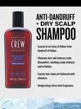 Load image into Gallery viewer, American Crew Anti Dandruff + Dry Scalp Shampoo 250ml