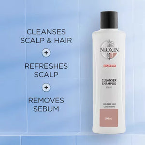 Nioxin System 3 Cleanser Shampoo and Scalp Therapy Revitalising Conditioner 1000ml Bundle