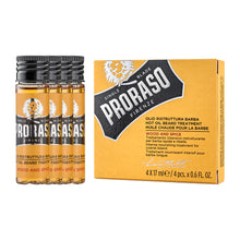 Load image into Gallery viewer, Proraso Hot Oil Beard Treatment Wood &amp; Spice 4 x 17ml